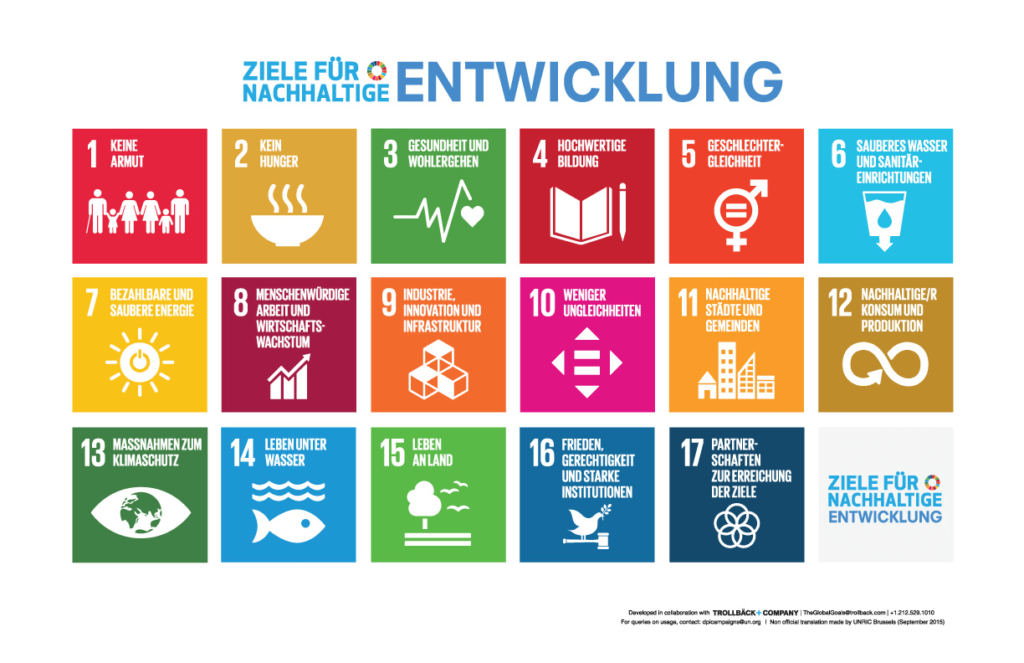Die 17 Ziele für eine nachhaltige Entwicklung